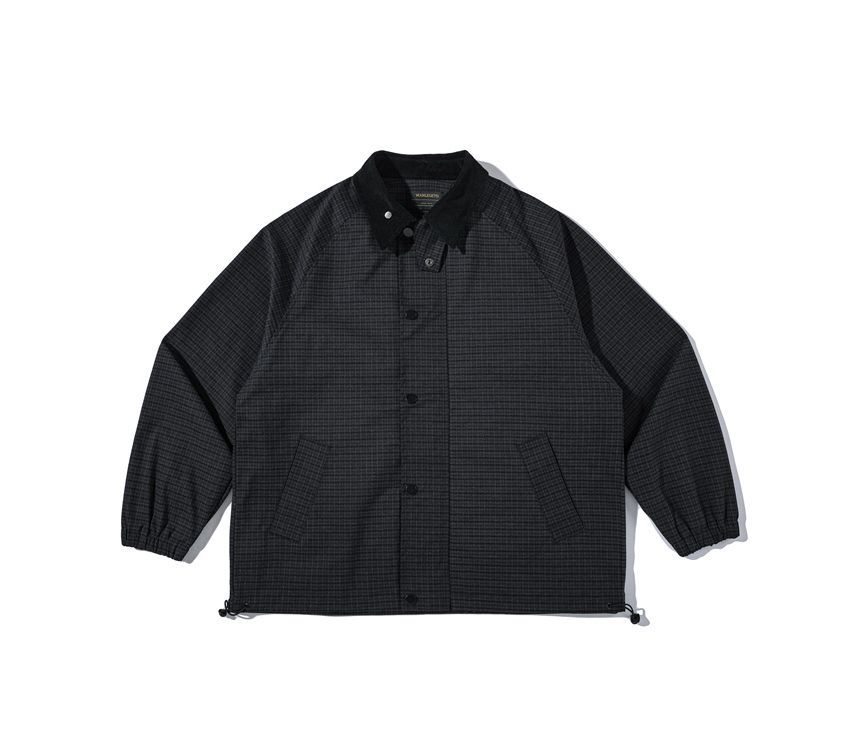 Dandyluxe - Geruite jas met kraag en knopen