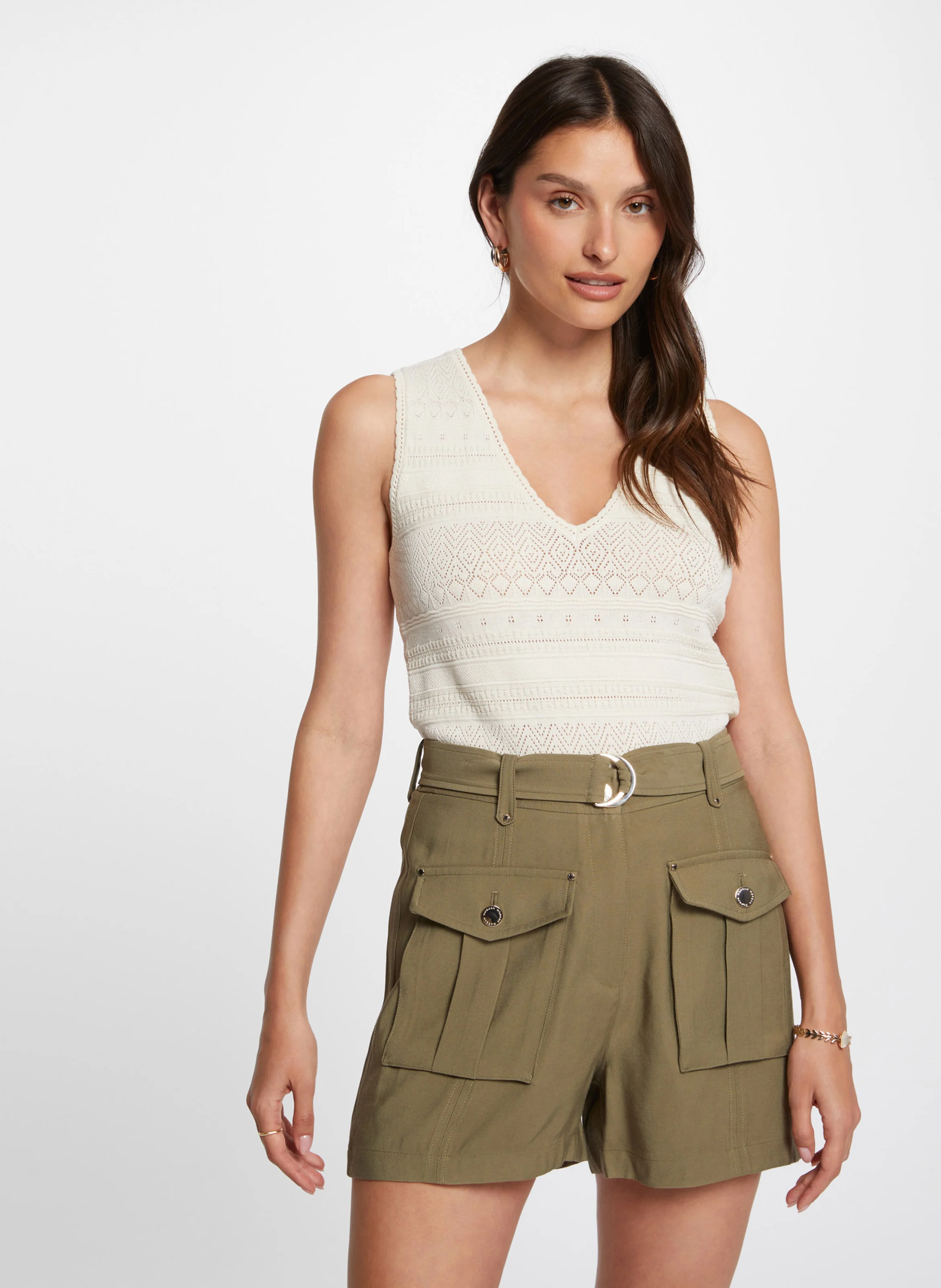 SHADY - Short ajusté taille haute | Vert