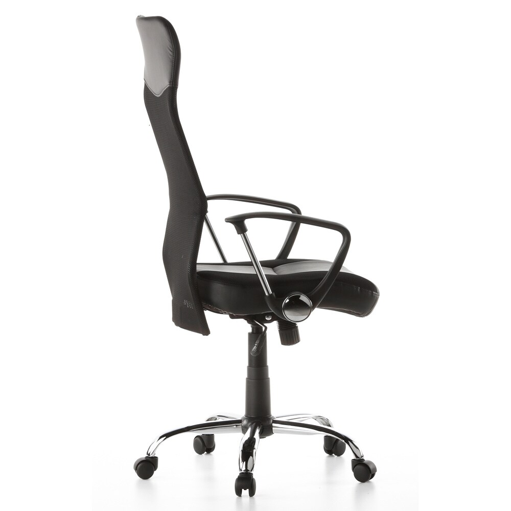 Home Office Chefsessel STRYKA Kunstleder/Netzstoff mit Armlehnen hjh OFFICE