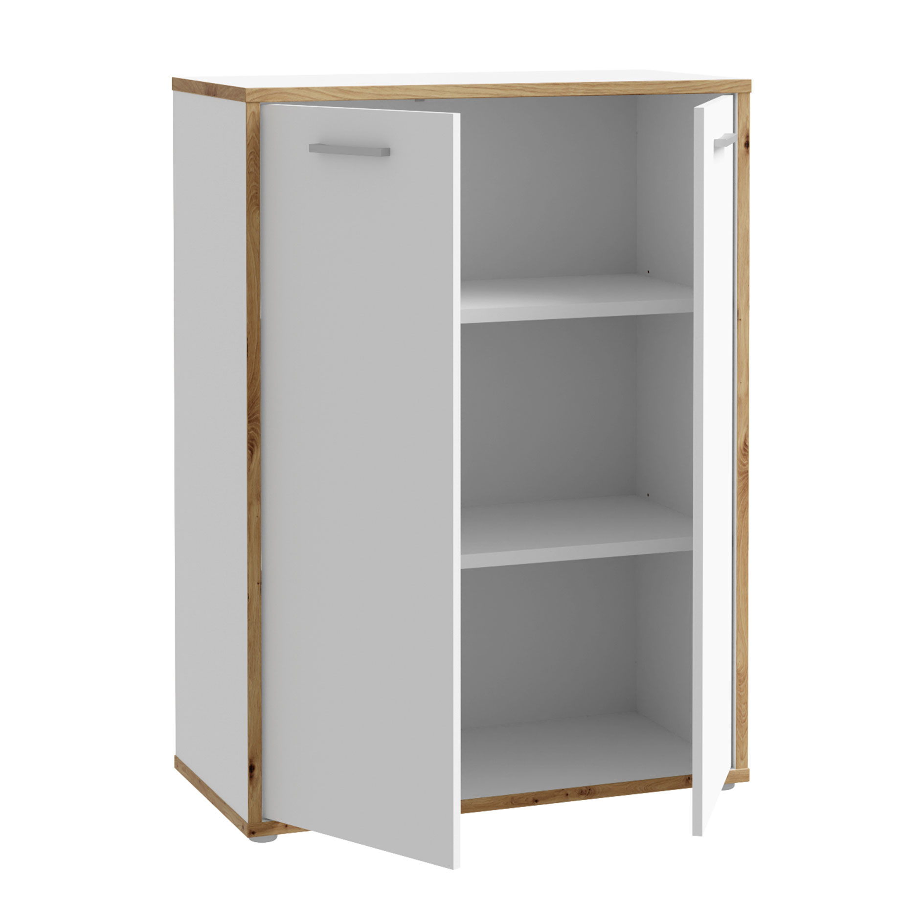 Kommode - weiß-Artisan Eiche - 2-türig