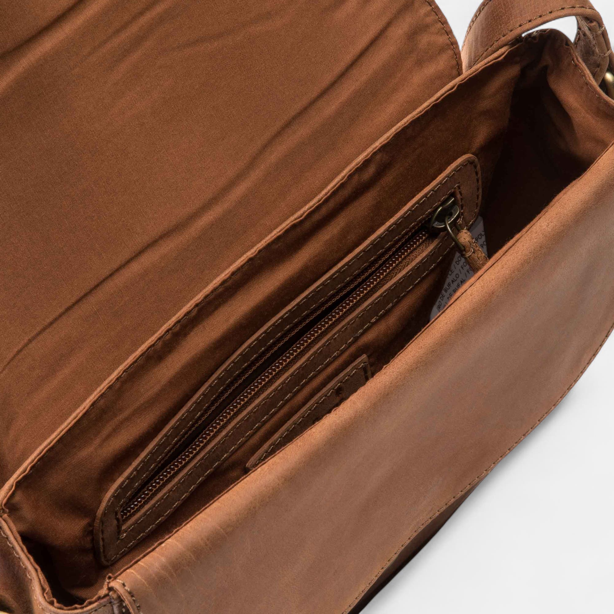 Sac bandoulière en cuir cognac