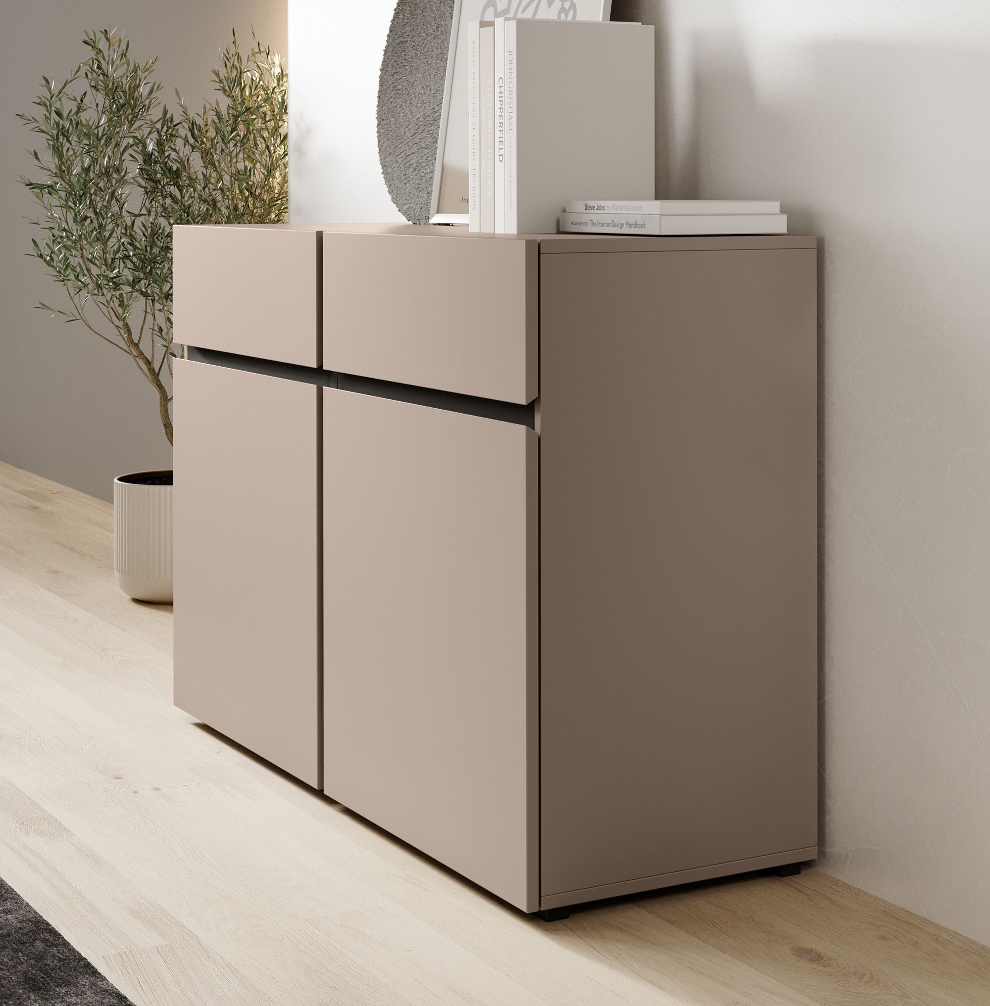 Meubella - Dressoir Cainan - Beige - 119 cm