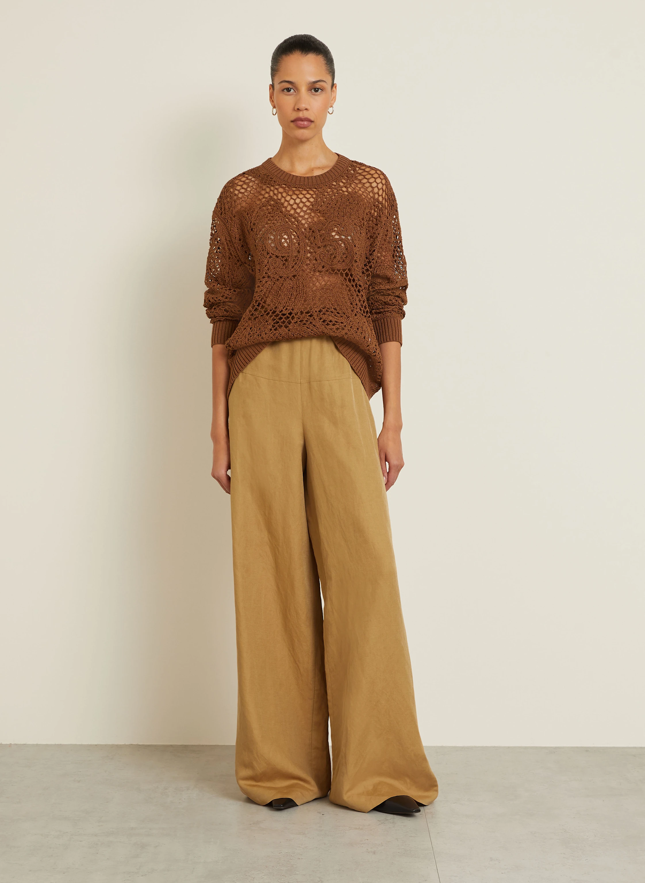 Max Mara Marlenehose ONORE mit Leinen und Seide