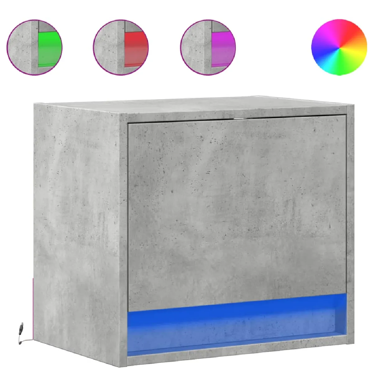 vidaXL Tables de chevet murales LED