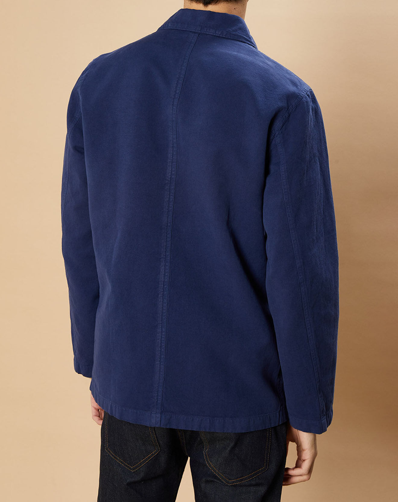 Hartford Veste en Coton & Lin Jerry indigo