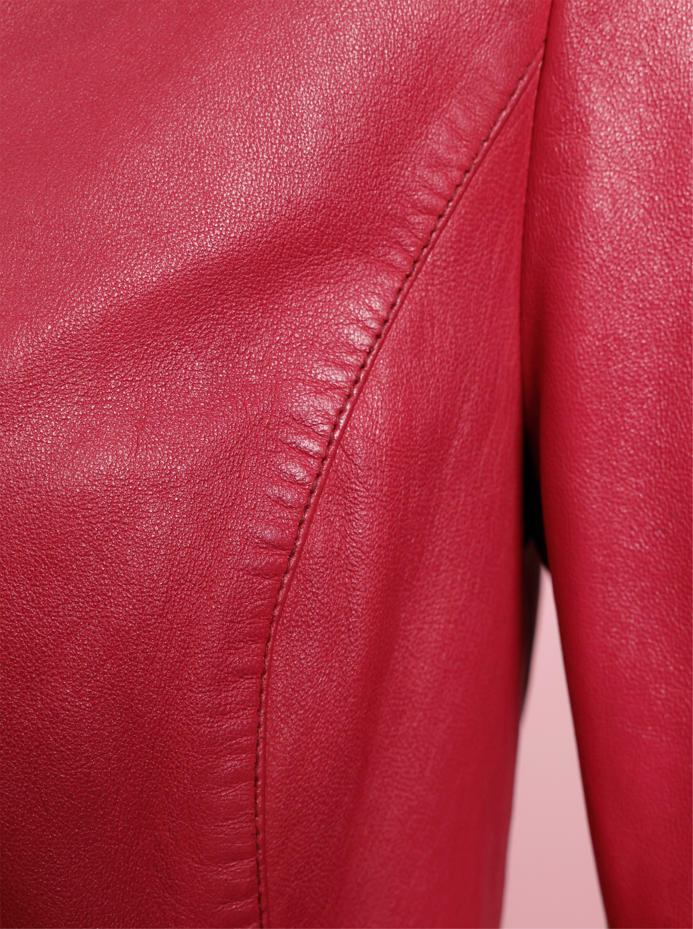 CREATION L PREMIUM Lammnappa-Lederblazer in erdbeere