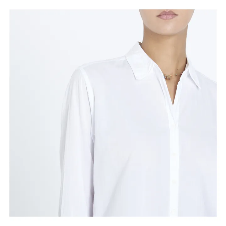 Xirena Chemise Beau Popeline de Coton | Blanc