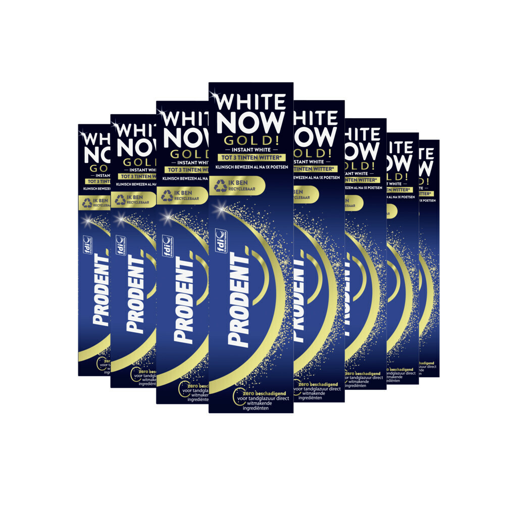 12x Prodent Tandpasta White Now Gold75 ml