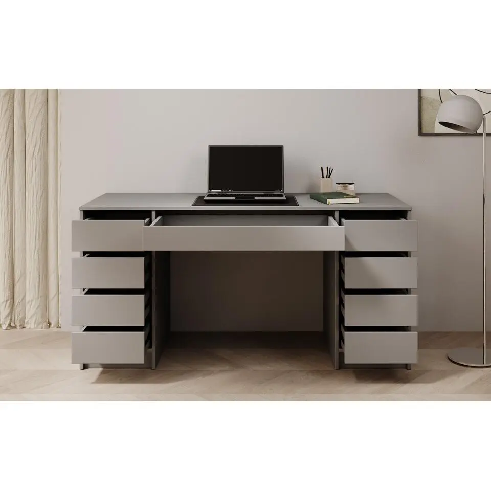 Meubella - Bureau Avio 2 - Antraciet - 154 cm