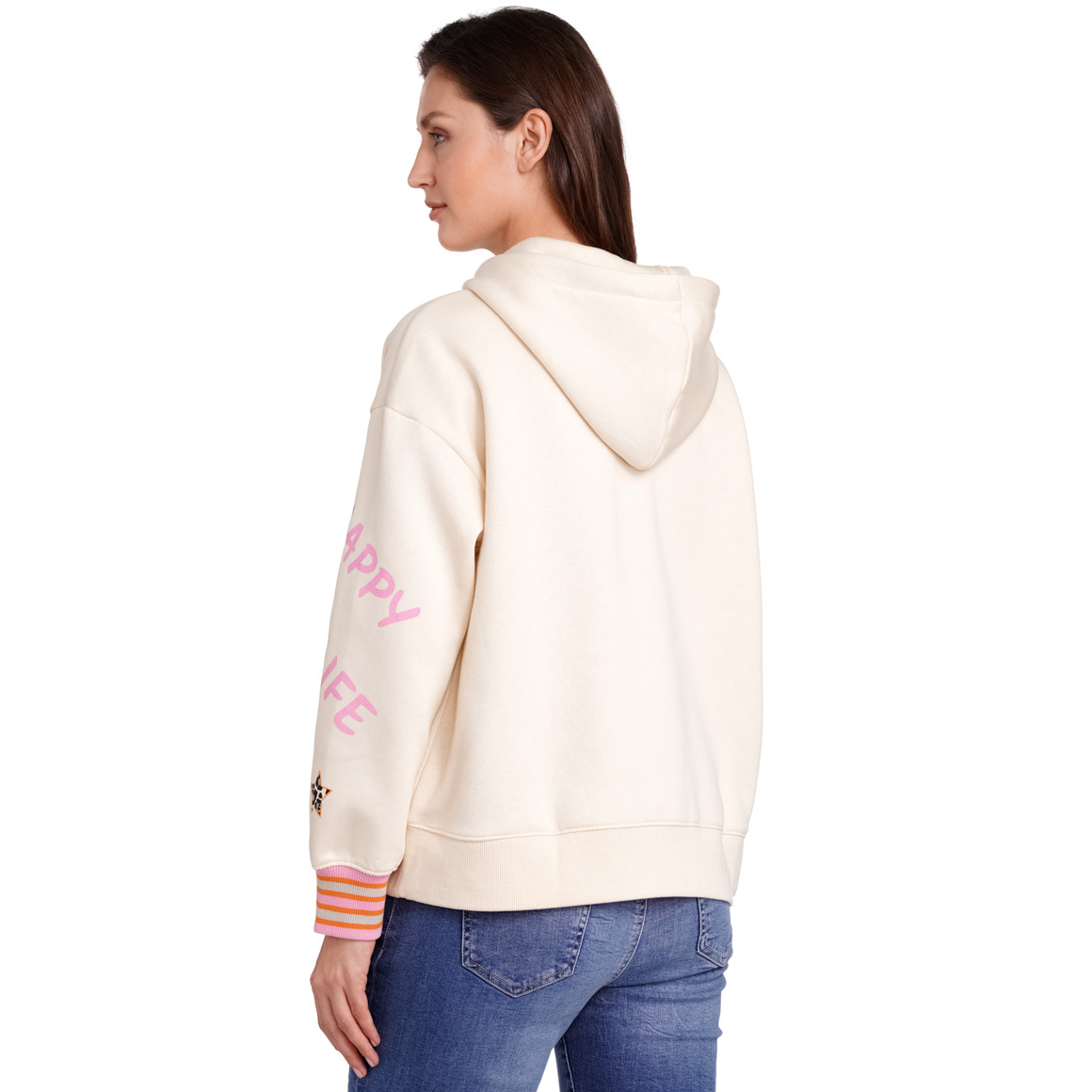 Gina Benotti Damen Hoodie mit Print beige