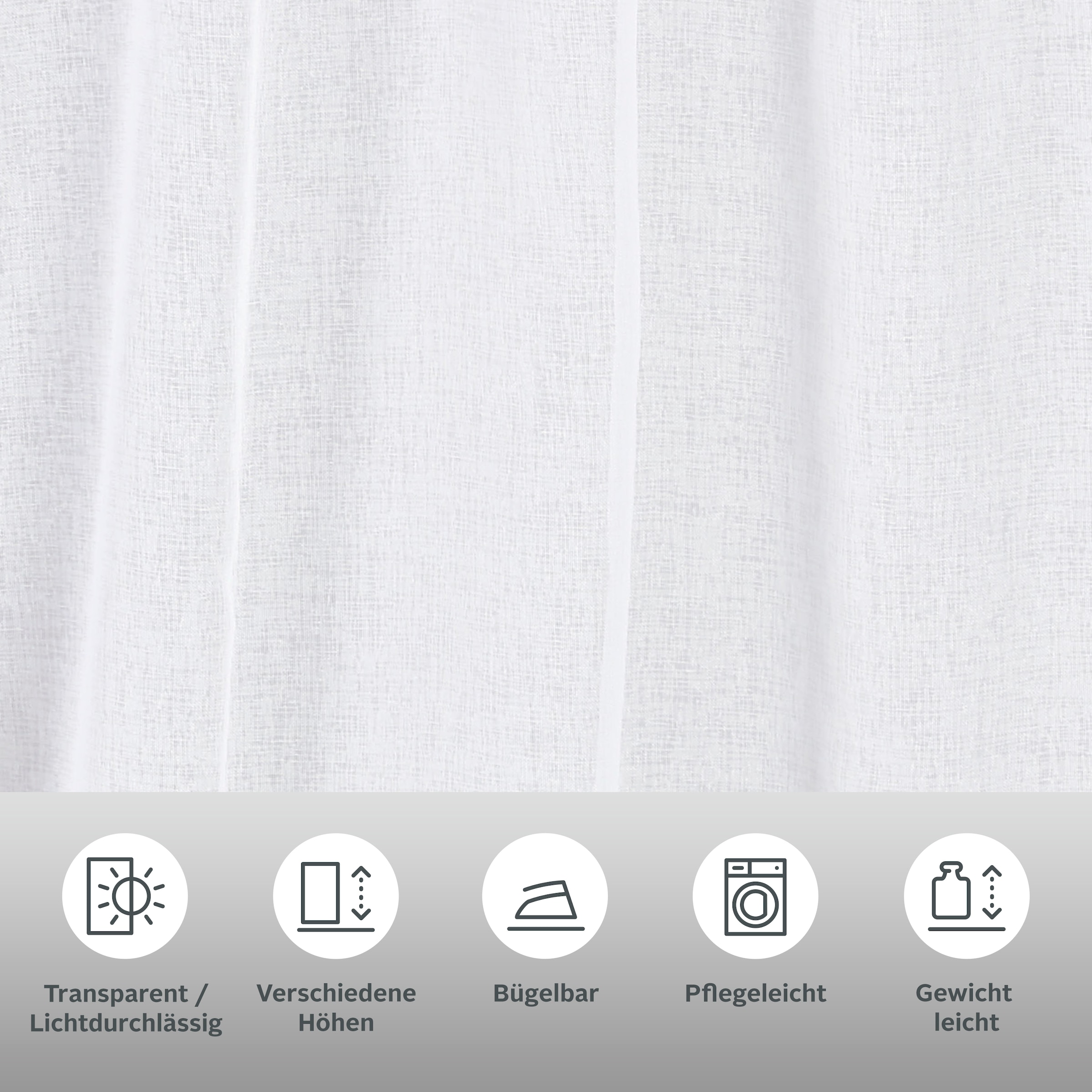 my home Gardine »Dolly« Multifunktionsband 1 Stk. tlg. Transparent, Gewebt, Polyester