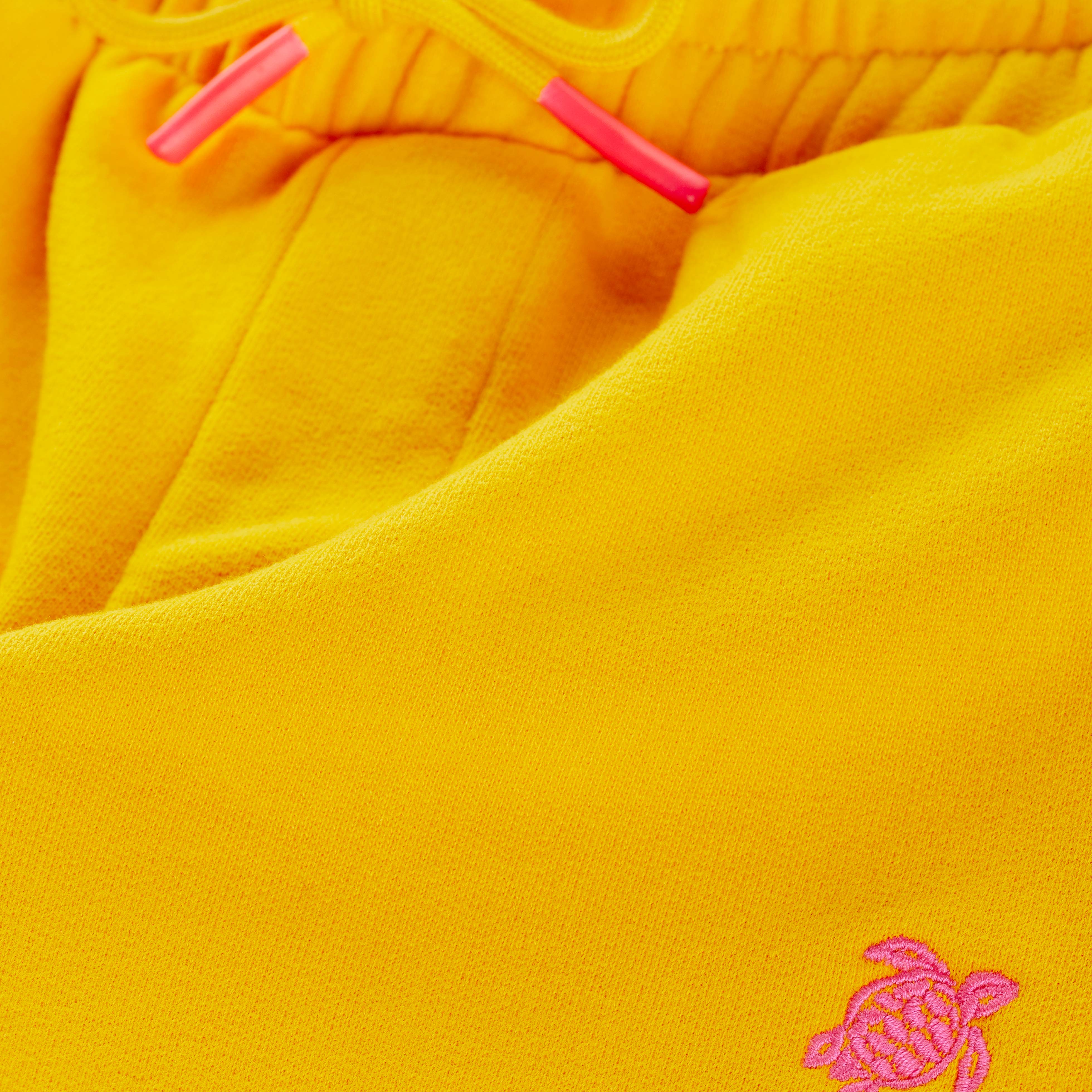 Short en coton organique fille Logo 3D brodé
