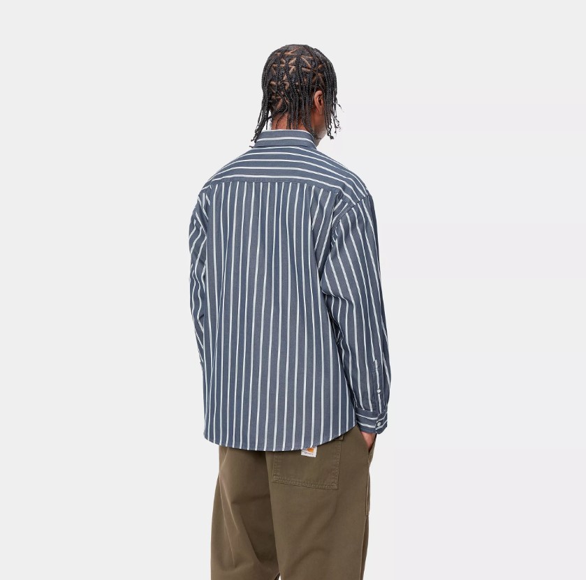 Carhartt WIP LS Signature Shirt Air Force Blue
