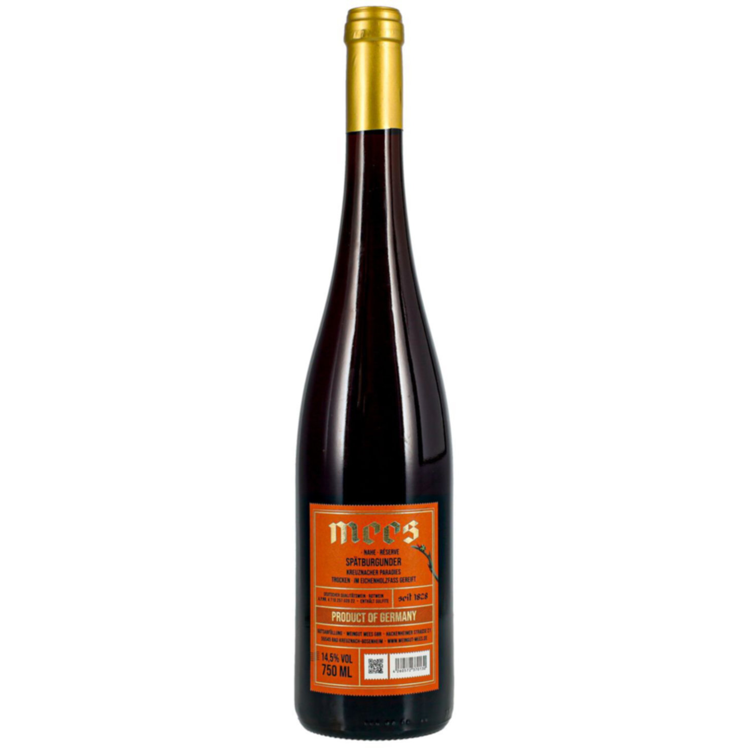 Nahe QbA Spätburgunder Réserve Kreuznacher Paradies Weingut Mees -75cl