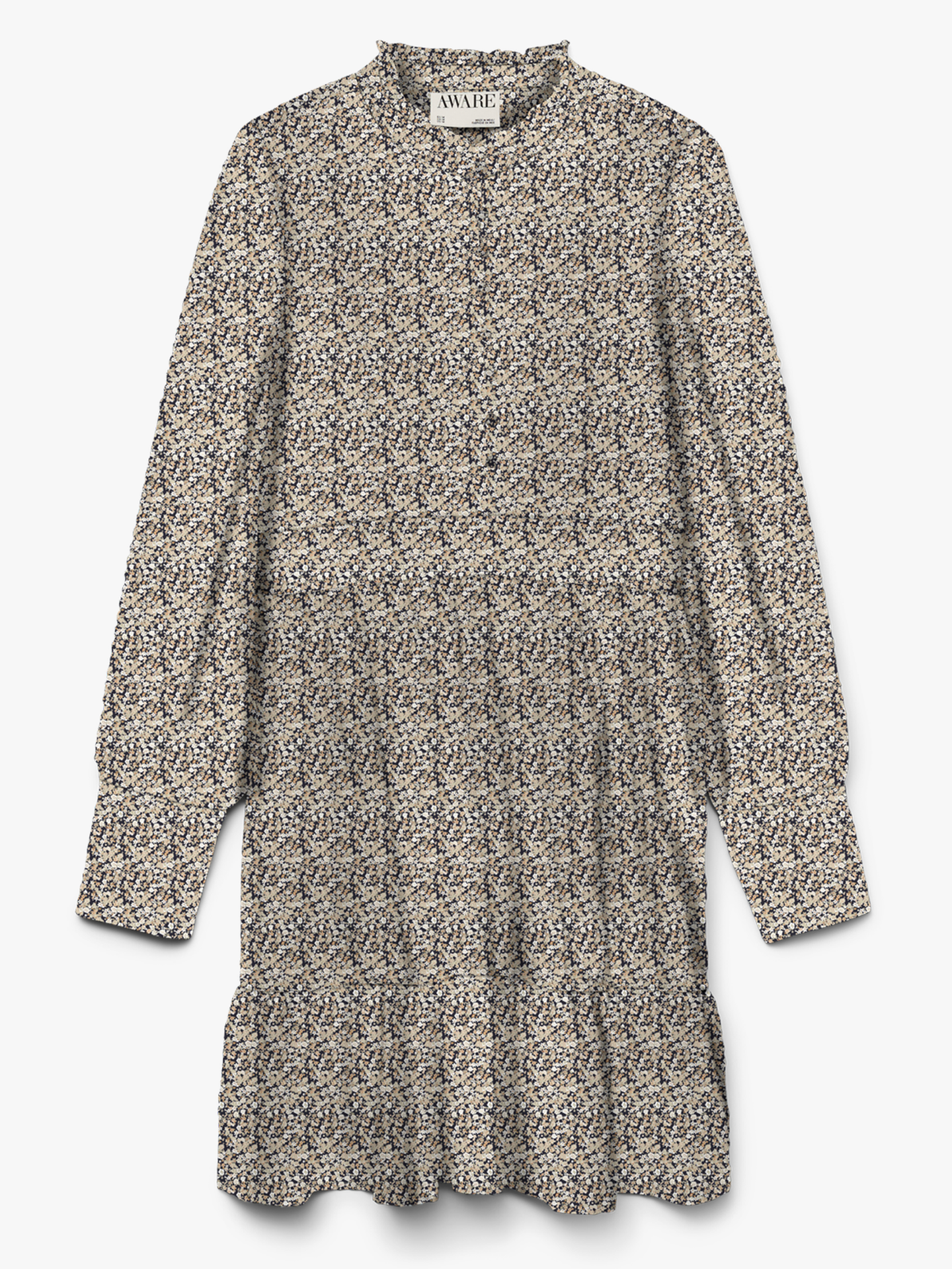 Aware Noelle Long Sleeve High Neck Short Dress