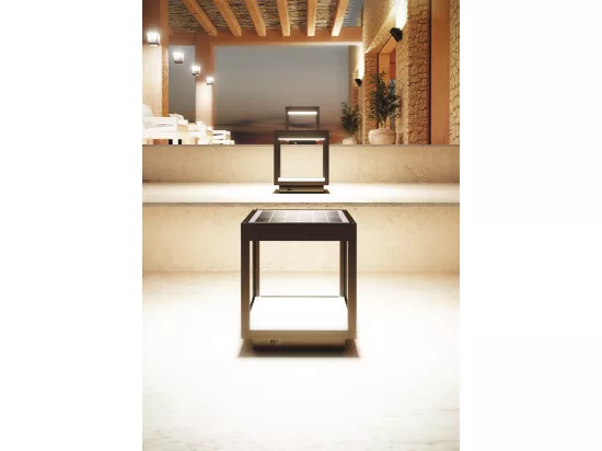 Lanterne solaire à visière LED alimentée par batterie 3,5 W, IP54 noire