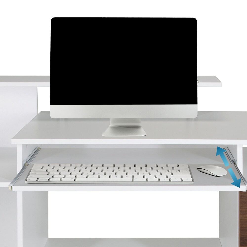 Schreibtisch WORKSPACE H IV Melaminharzbeschichtete Spanplatte, Gestell pulverbeschichteter Stahl hjh OFFICE