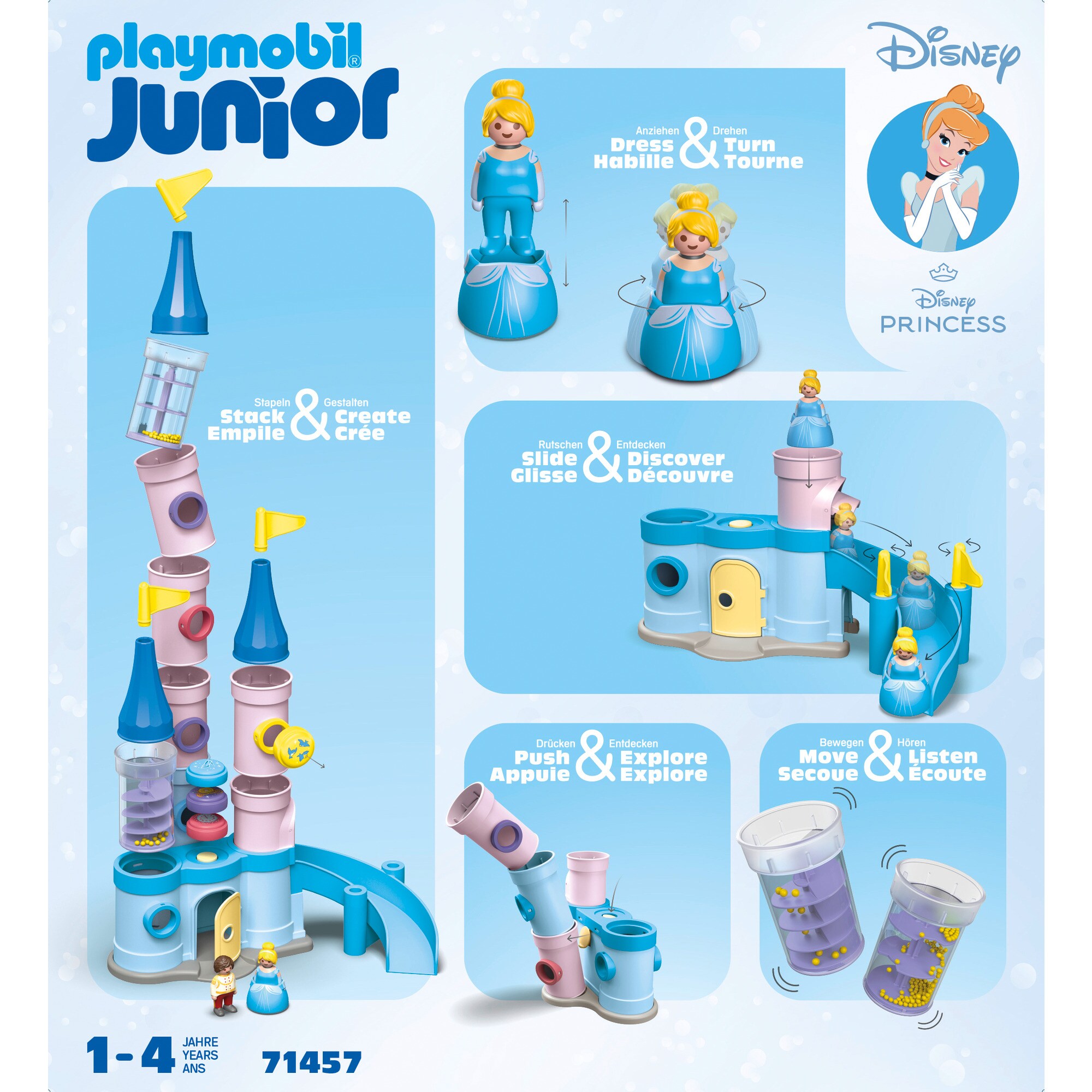 PLAYMOBIL Konstruktionsspielzeug Junior & Disney: Cinderellas Schloss