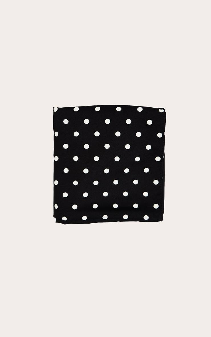 Noir Foulard De Tête À Pois