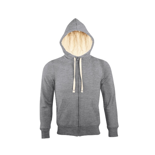 Moletom com zíper estilo sherpa