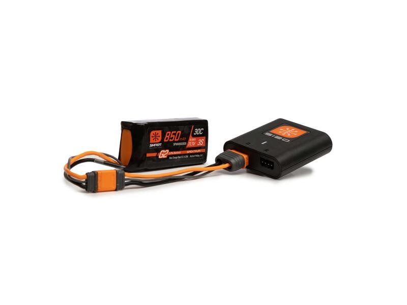 Spektrum Smart Powerstage Air Bundle S120 Ladegerät & G2 3S Smart G2 11.1 V 850 mAh LiPo Akku mit USB Ladegerät