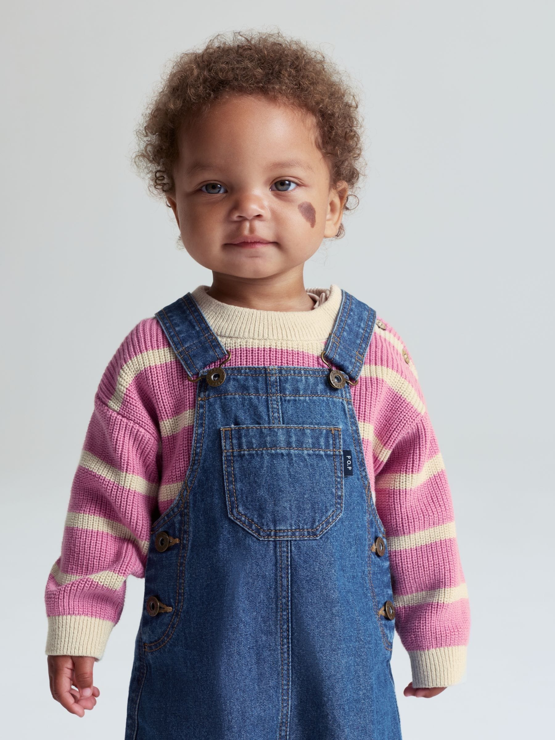 Polarn O. Pyret Cotton Denim Dungaree Dress