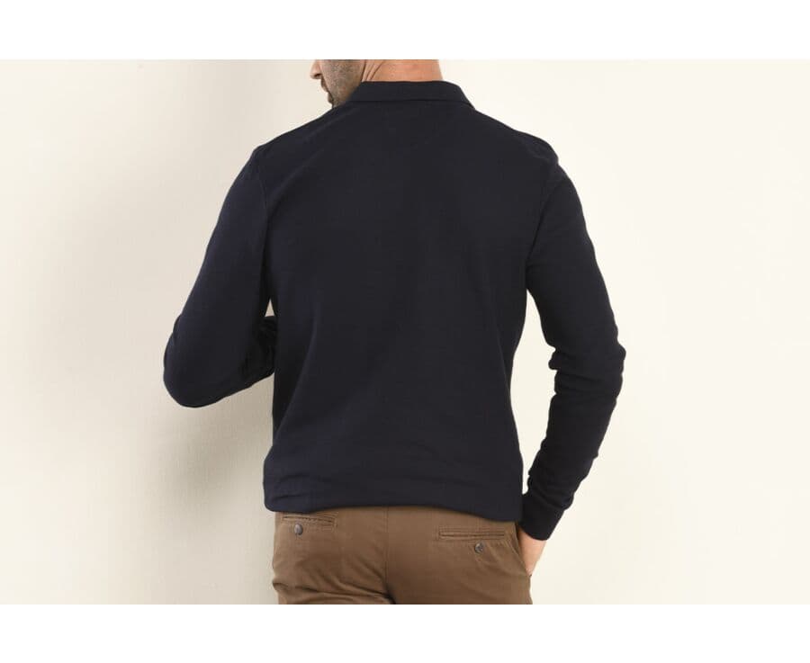 Polo manches longues homme Marine - ANDY II ML