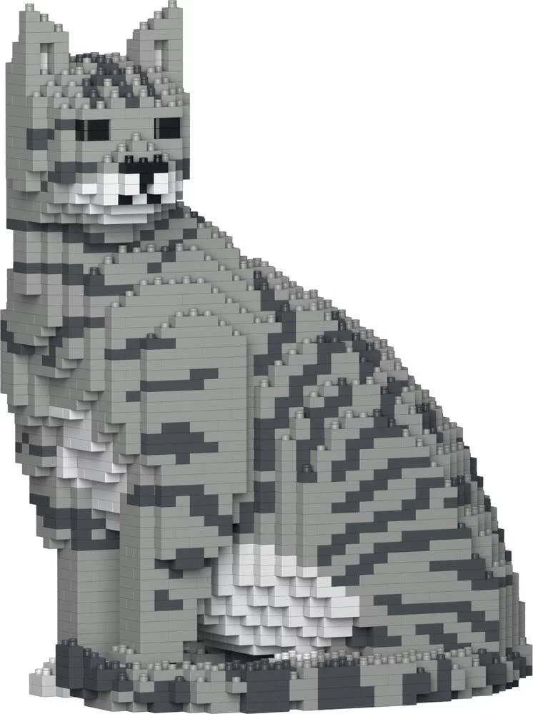 JECKA BLOCS DE CONSTRUCTION -CHAT TIGRE GRIS CLAIR ASSIS