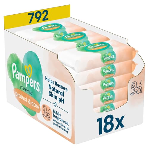 Pampers Harmonie Protect & Care Feuchttücher 18 er Pack