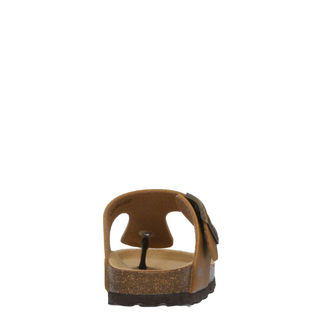 Kipling Juan 4leren teenslippers cognac