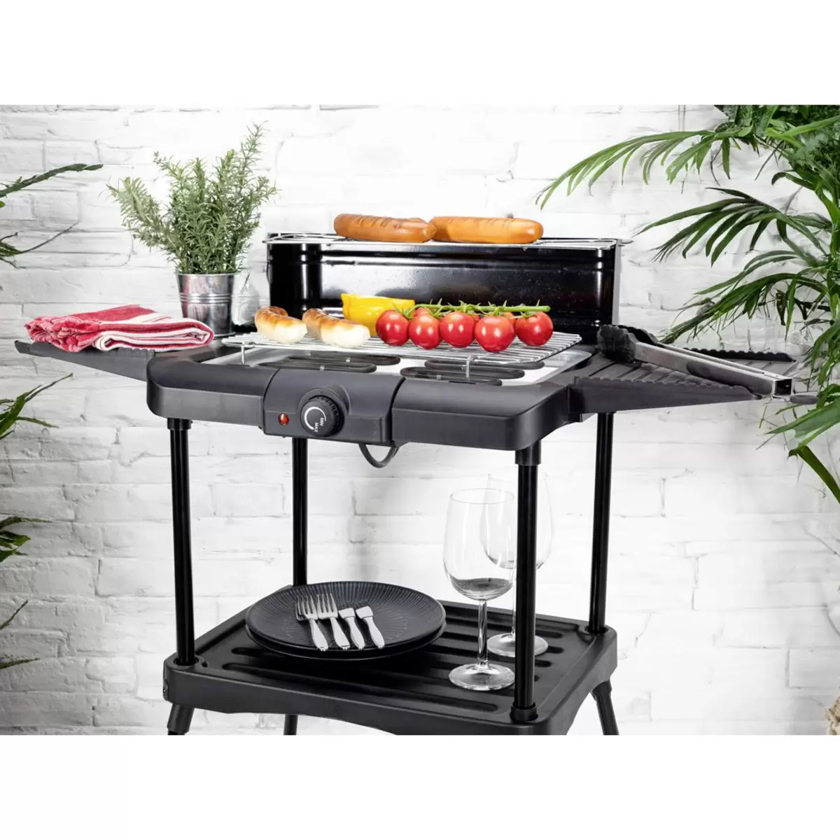 Elektrogrill Fly Schwarz