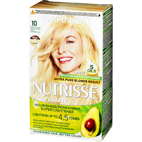 Permanent hårfarve 10 Natural Super Lightener m. olier