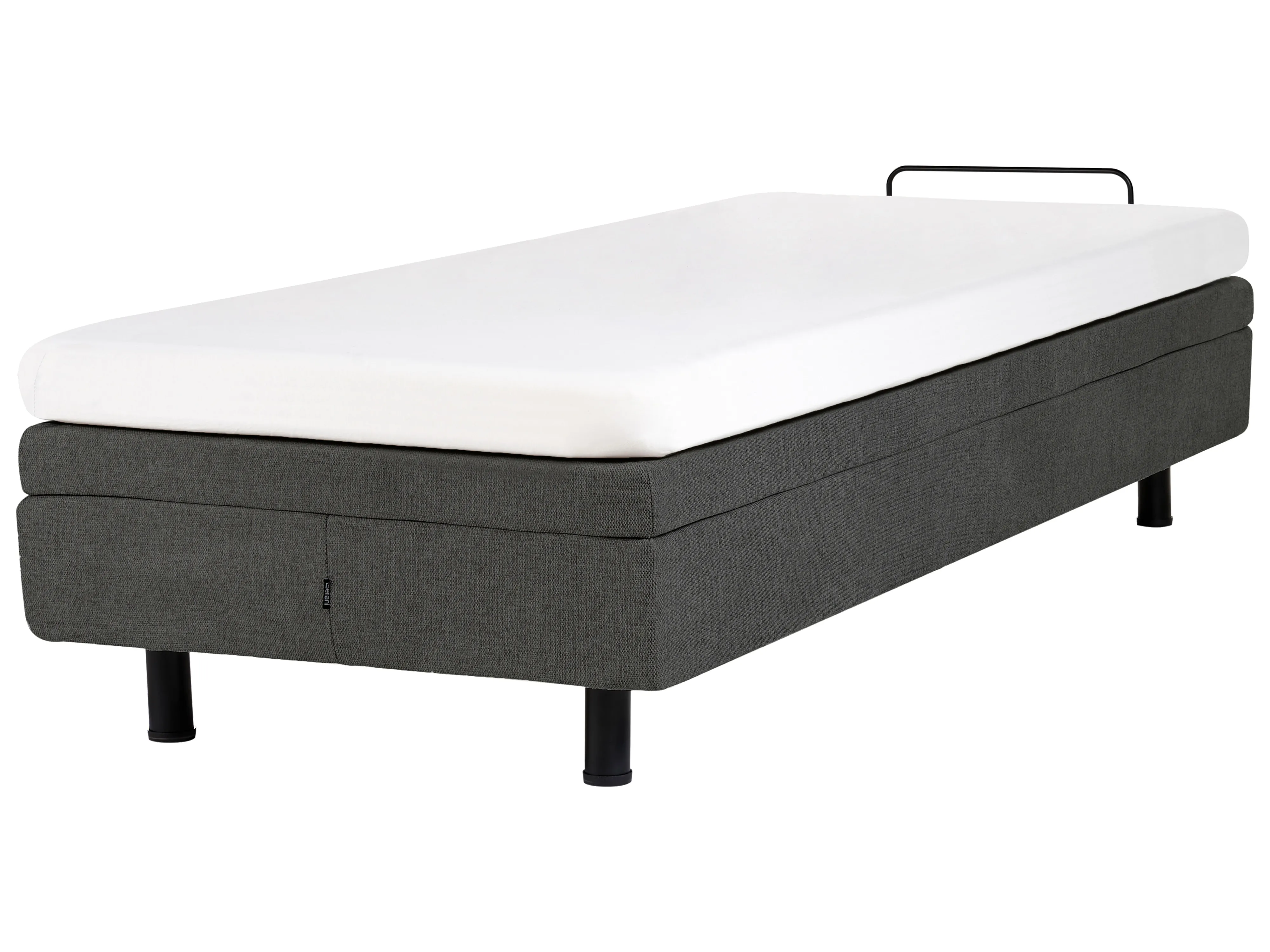 Verstelbaar bed zonder hoofdbord Stof CASTELLAN 90 x 200 cm Donkergrijs