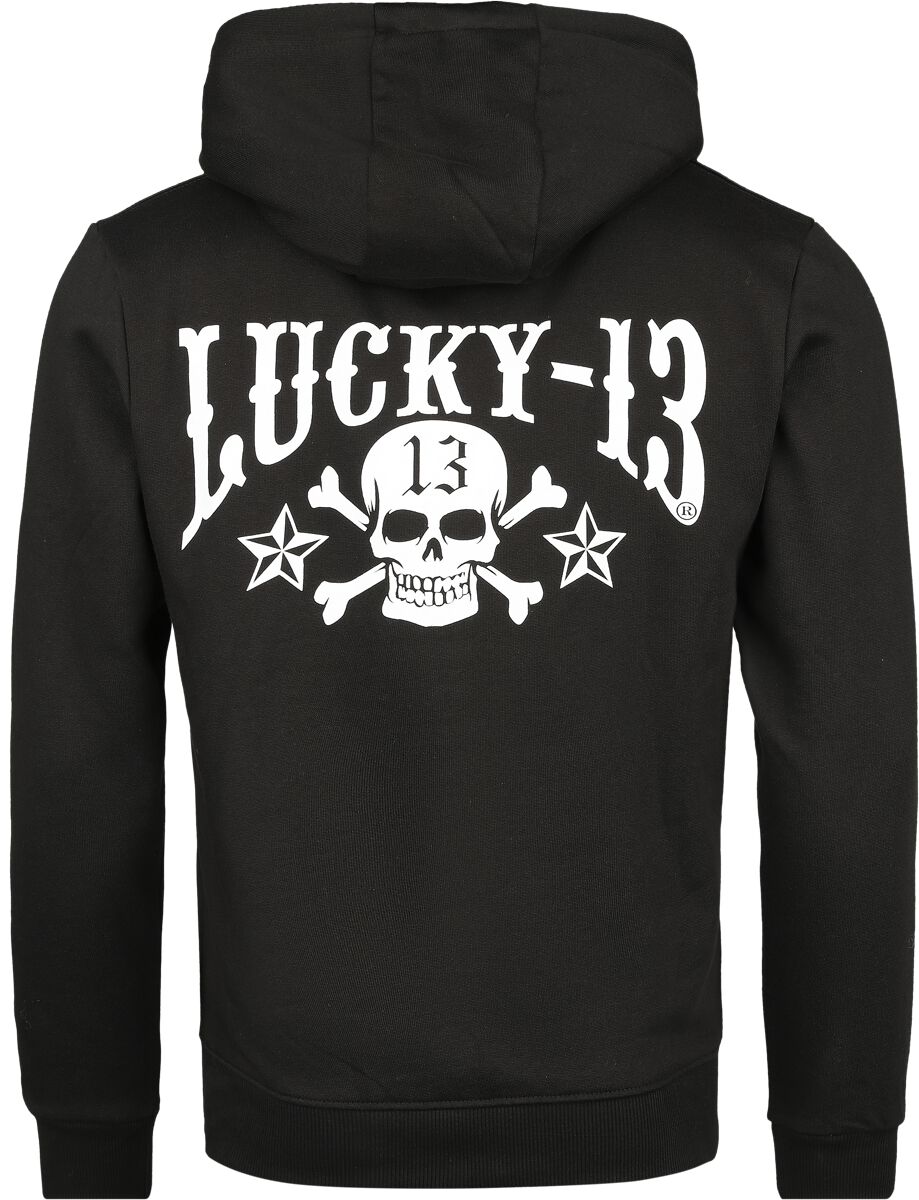 Sweat à Capuche Zippé Crânes Étoilés | Lucky 13 Sweat-shirt zippé à capuche