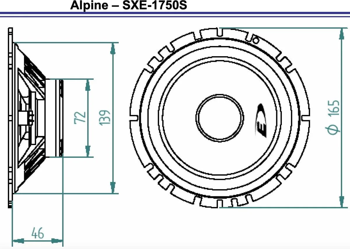 Alpine SXE-1750S (la paire) Haut-parleurs voiture