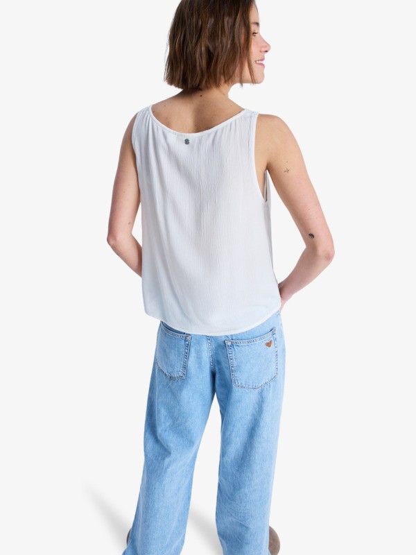 Tropical Hill Blouse sans manches Blanc Femme