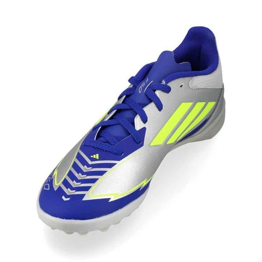 adidas F50 Messi League TF La Vida Rapida - Argenté/Jaune/Bleu Enfant