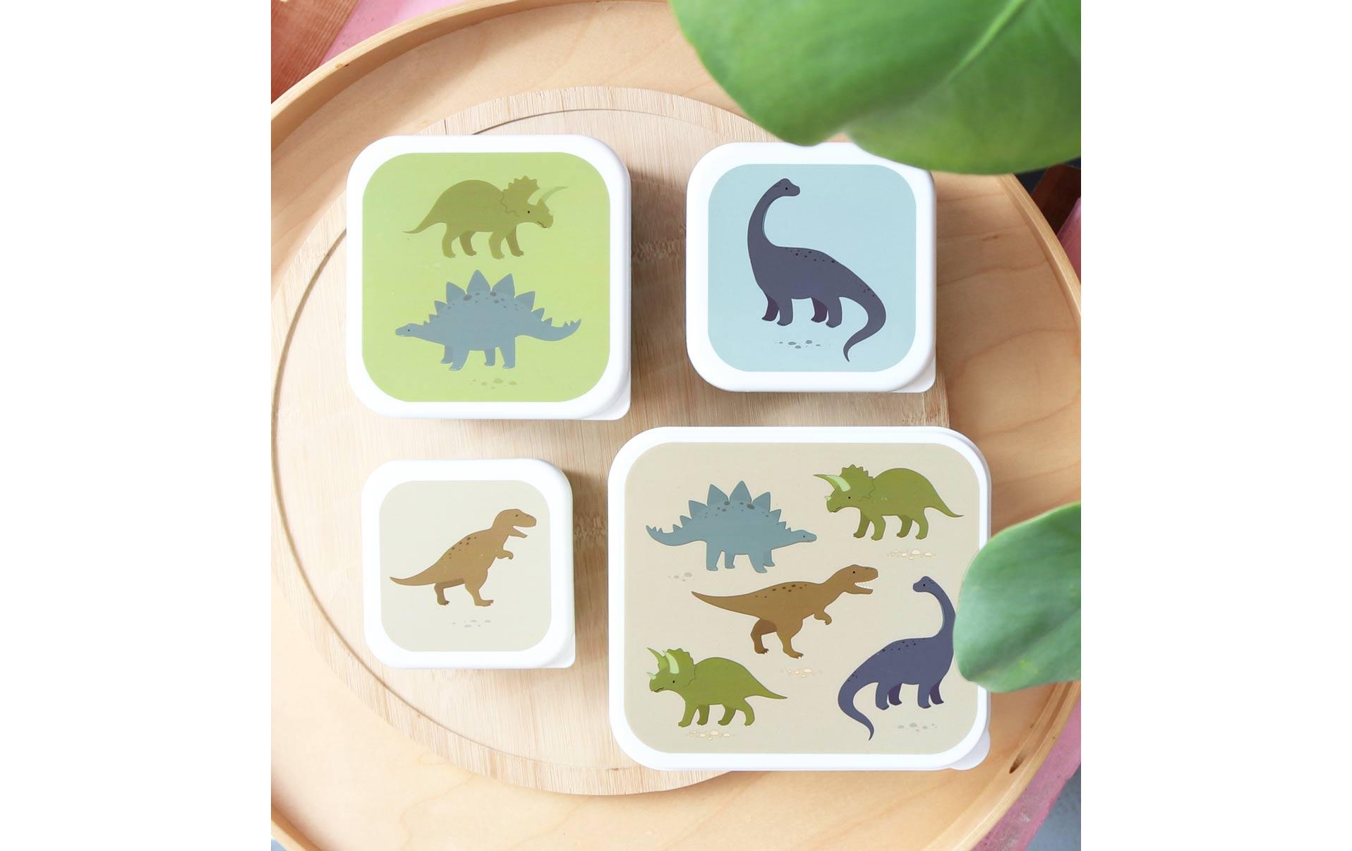 Lunchbox & Snack Box Set DinosaurierLunch- und Snackbox Set mit praktischem Spender