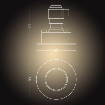 Philips Hue badkamerinbouwspot Adore chroom - warm tot koelwit licht  4.2W - 1 spot