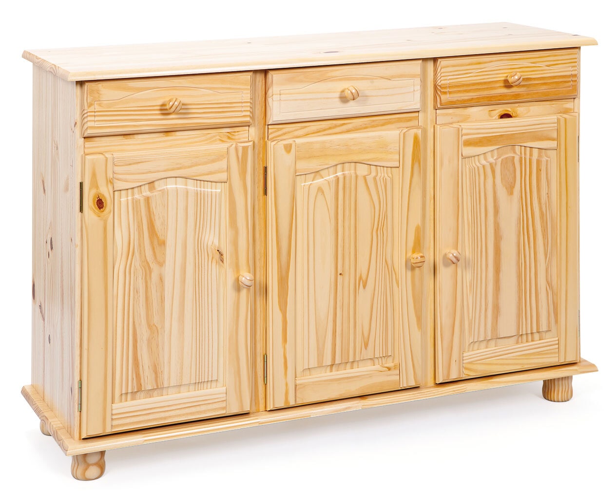 Kommode Leo Massivholz Natur 130x87x43 cm