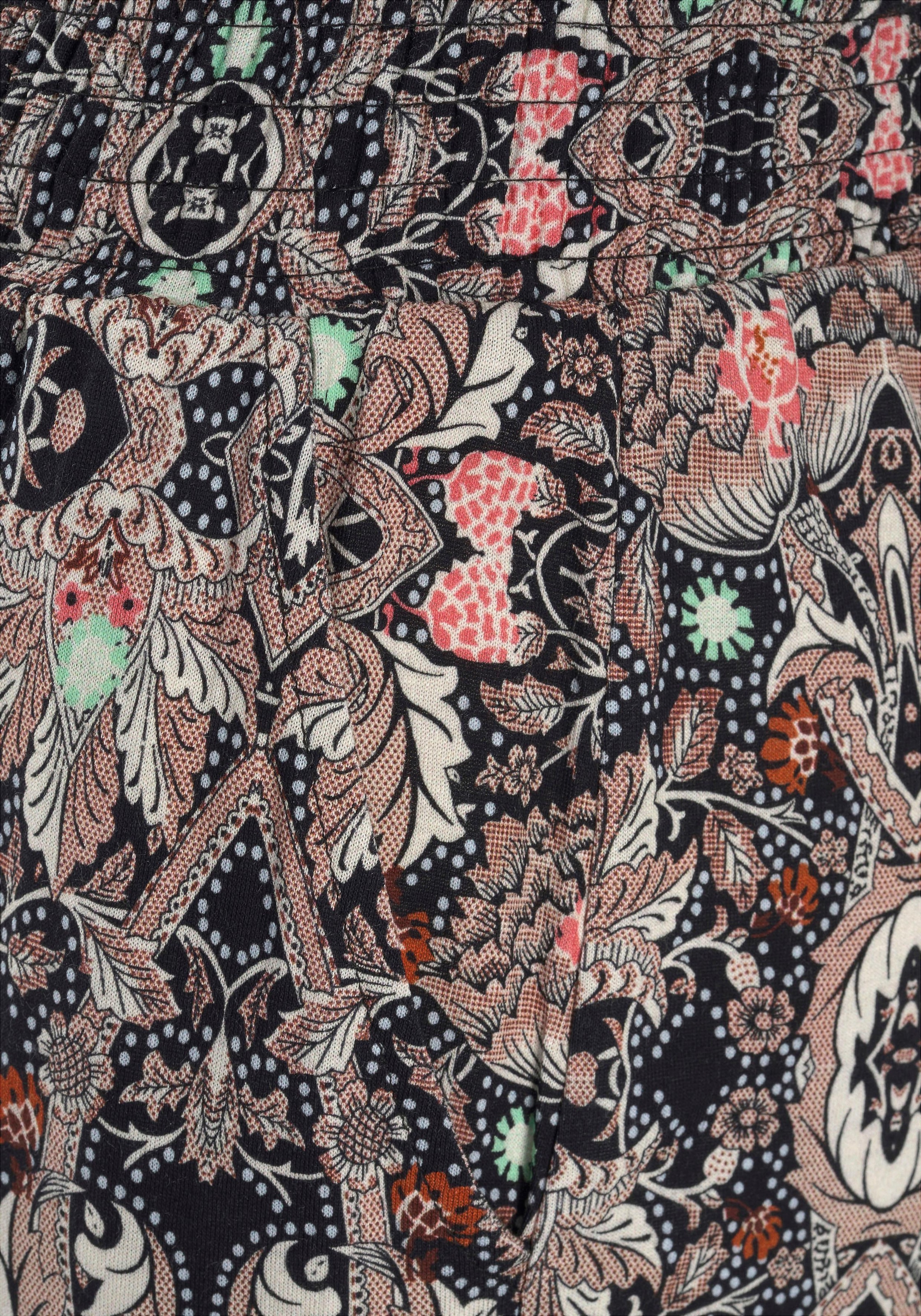 s.Oliver Strandhose  mit Alloverprint und Taschen, Stoffhose, Sommerhose, elastisch