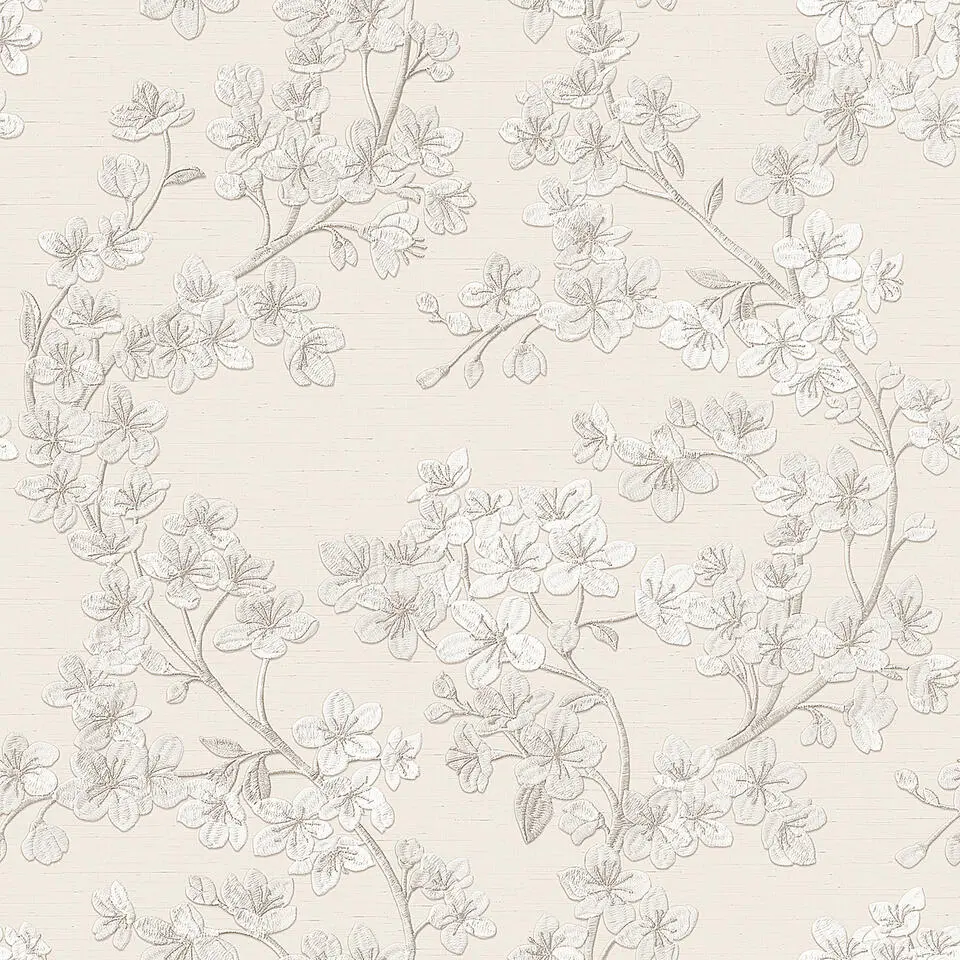 Dutch Wallcoverings - Grace Cherry blossom silver - GR322201