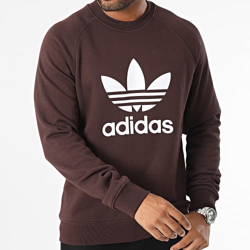 Sweat Crewneck Trefoil II5759 Bordeaux