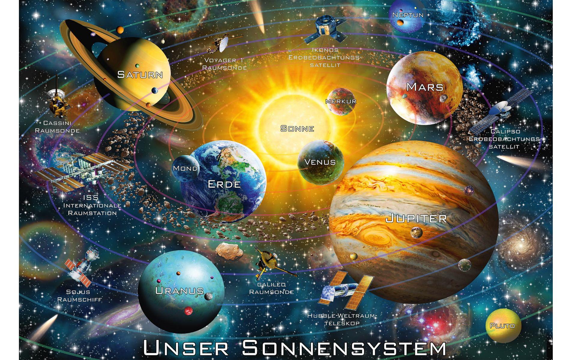 Puzzle Unser SonnensystemKlassisches Puzzle mit 200 Teilen