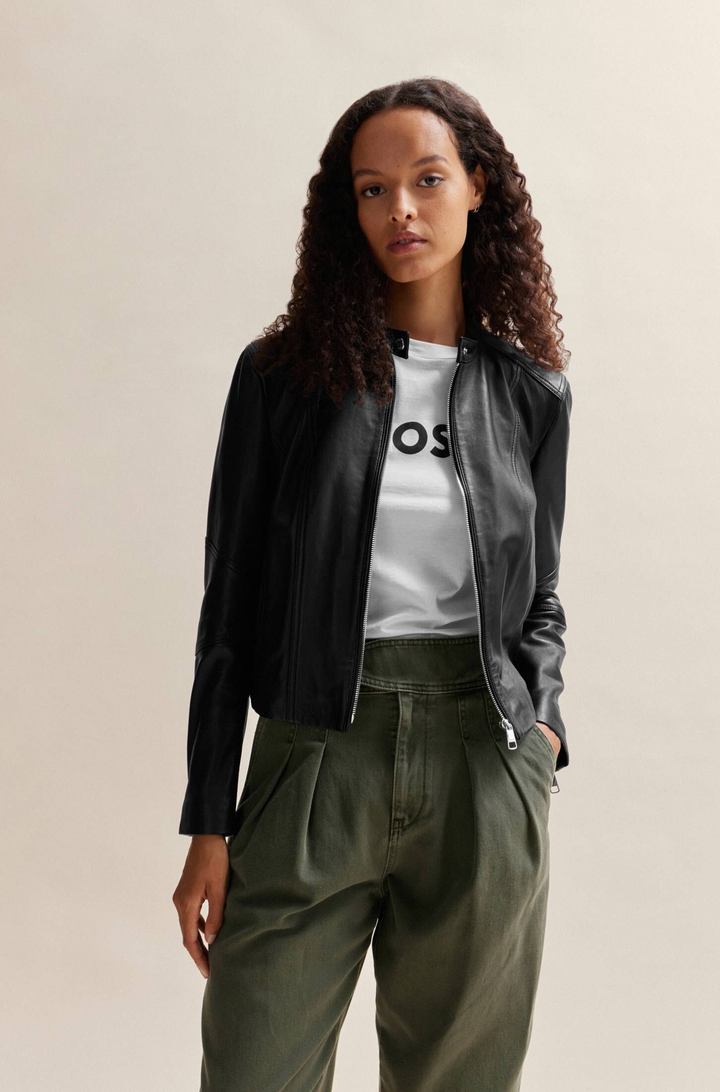 BOSS| Damen Lederjacke C_SALESTE