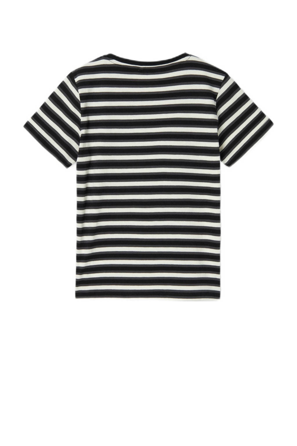 NAME IT gestreept T-shirt NKMDALOVAN zwart/wit