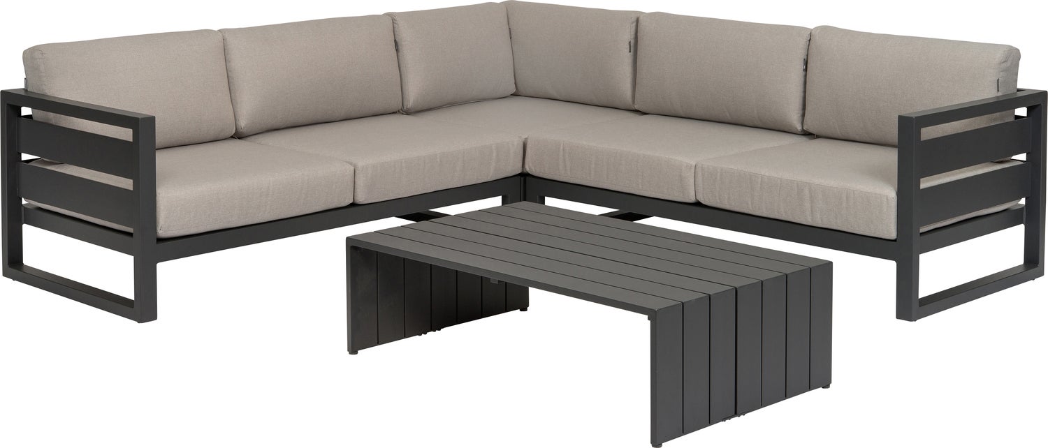 Intratuin 4-zits loungeset met loungetafel Norma antraciet