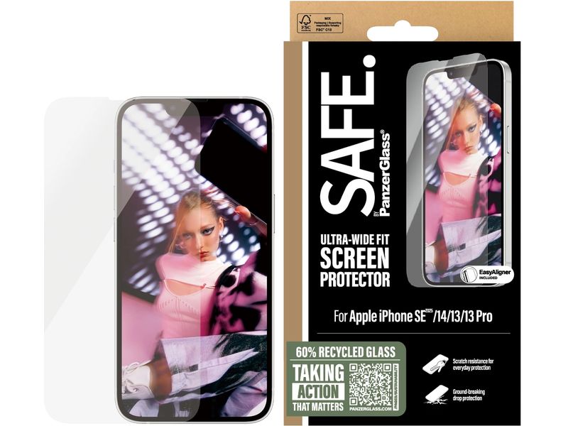 SAFE. Displayschutz Ultra Wide Fit iPhone 16e/13/13Pro/14 Display-Schutzfolie für das Apple iPhone 16e/13/13Pro/14