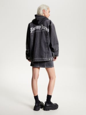 Jaqueta jeans utilitária casual