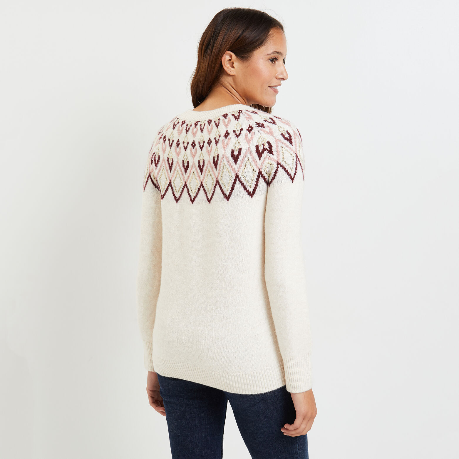 Pull col rond femme